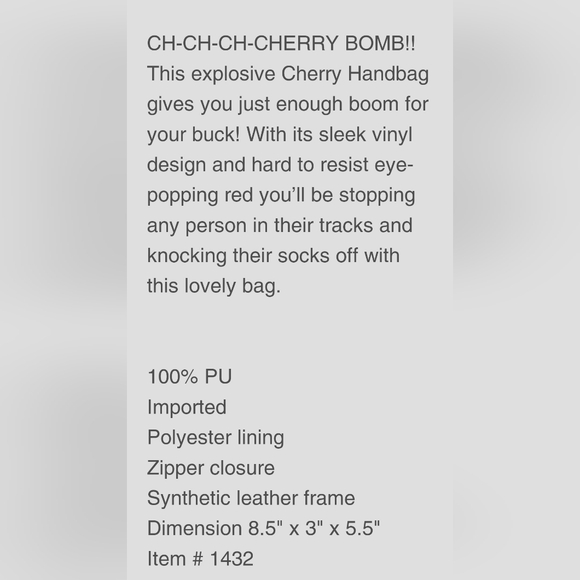 Cherry handbag - Picture 5 of 5